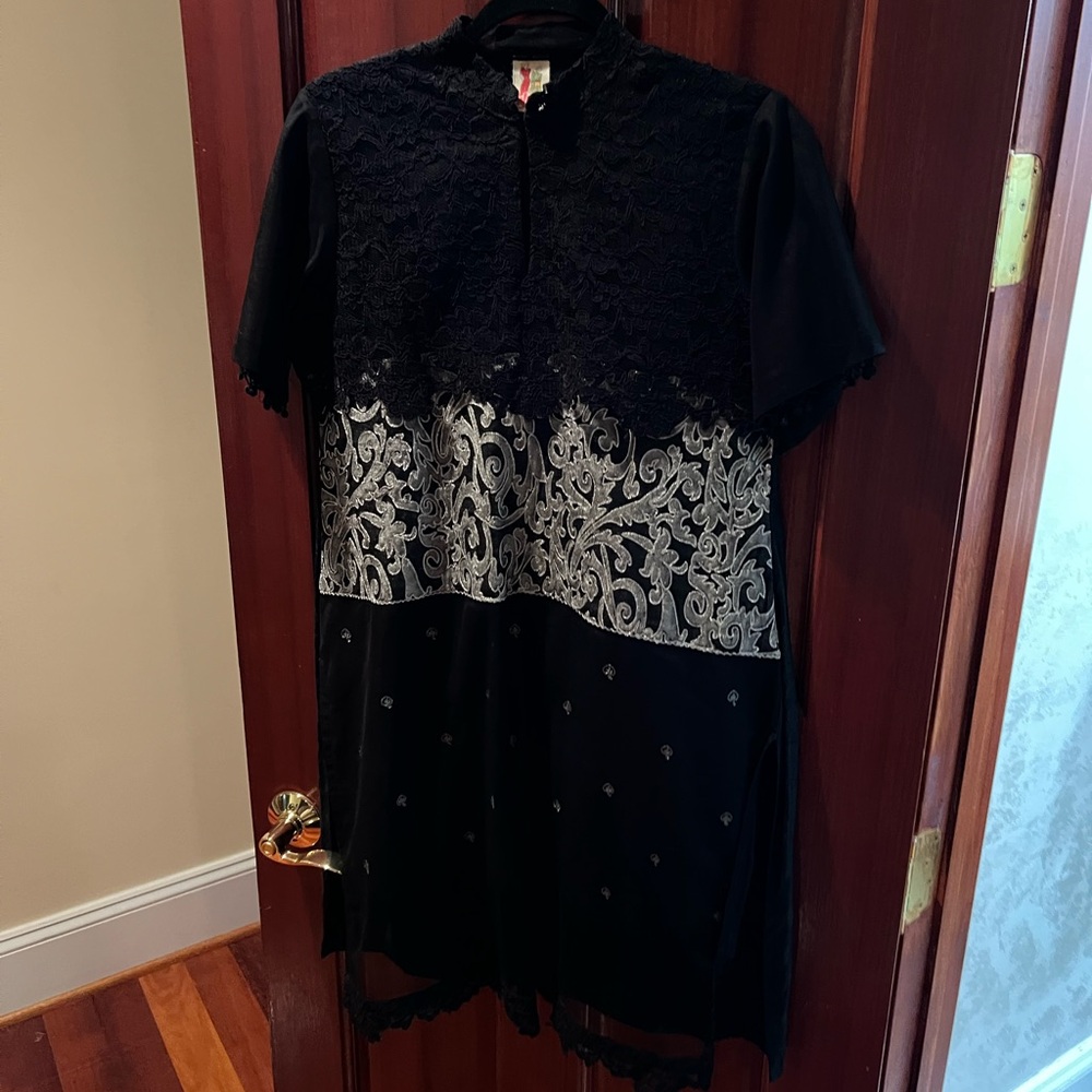 Black and Silver Lace Salwar Kameez/Kurta